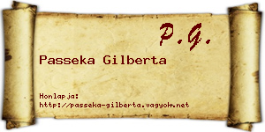 Passeka Gilberta névjegykártya